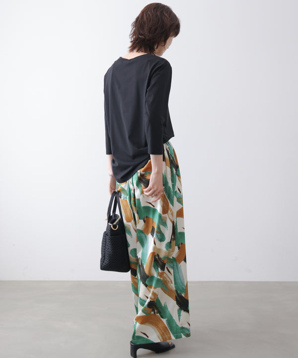 箔ロゴプリント五分袖Ｔシャツ