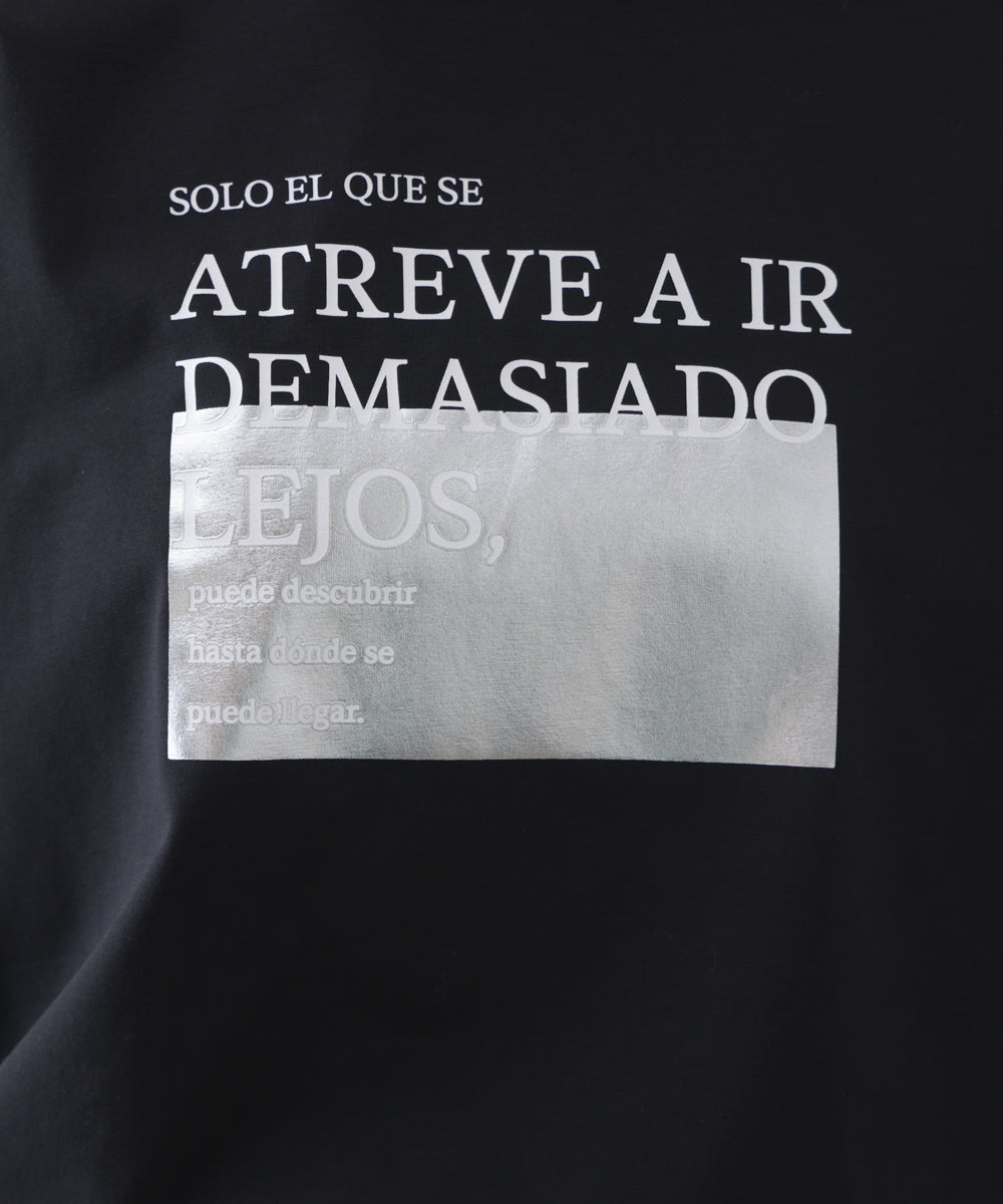 箔ロゴプリント五分袖Ｔシャツ