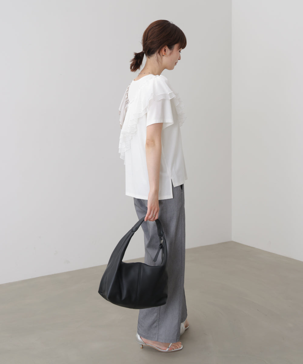 半袖フリルカットソー［4/30発送予定］