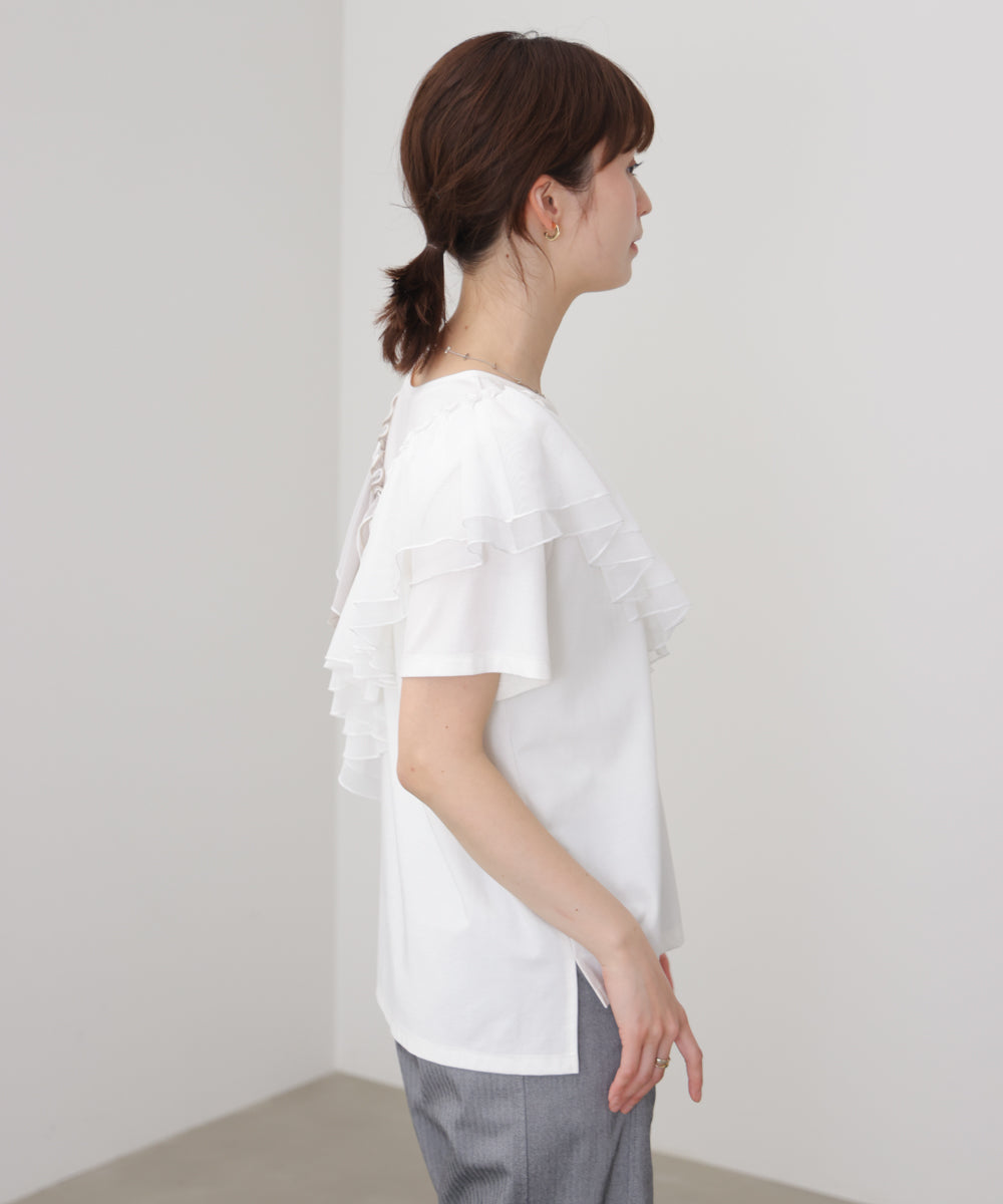 半袖フリルカットソー［4/30発送予定］