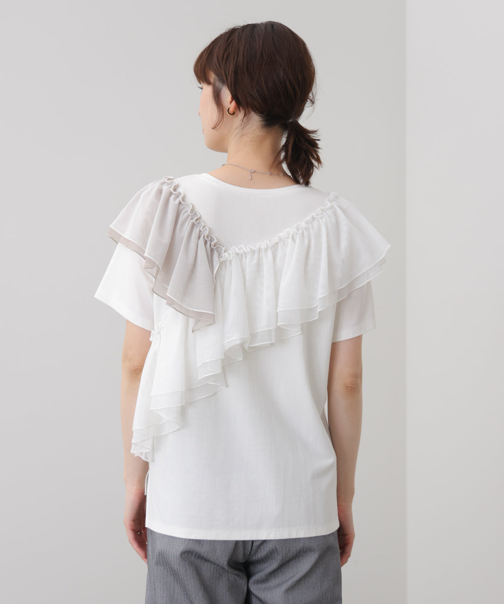 半袖フリルカットソー［4/30発送予定］