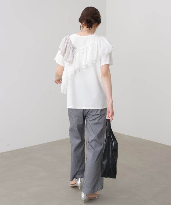 半袖フリルカットソー［4/30発送予定］