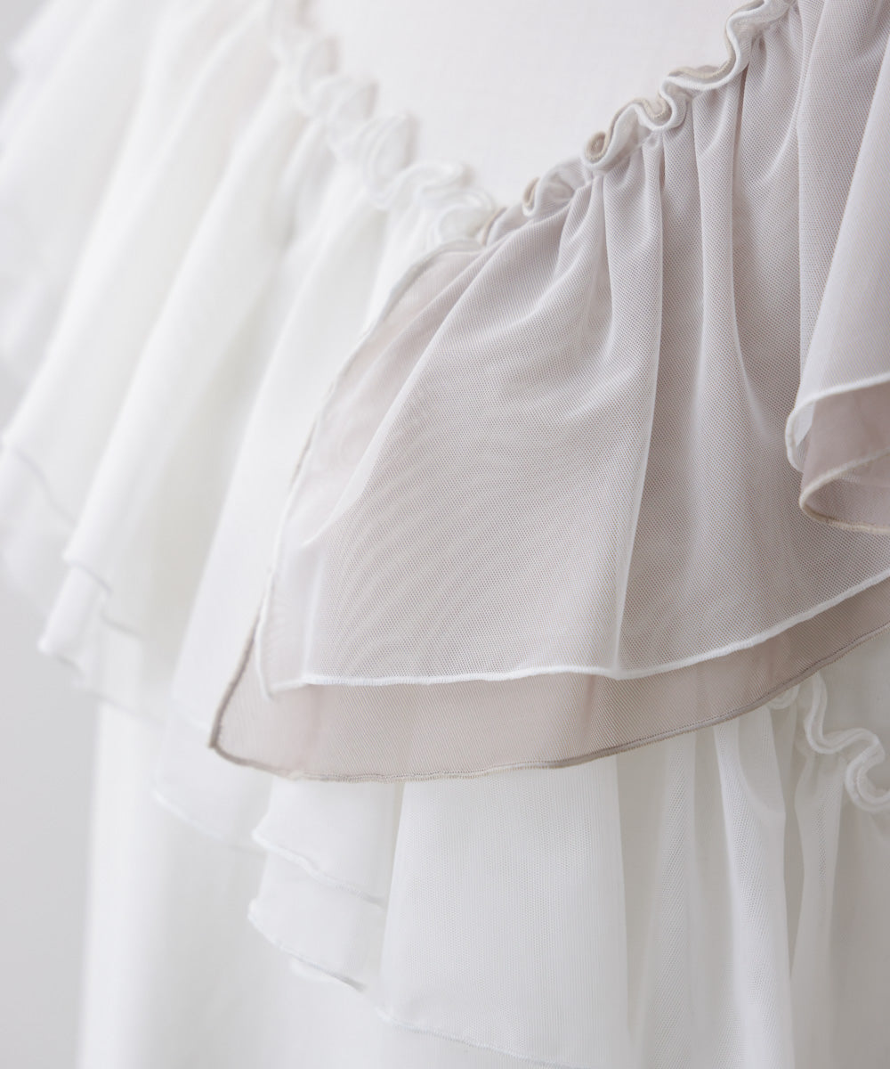 半袖フリルカットソー［4/30発送予定］