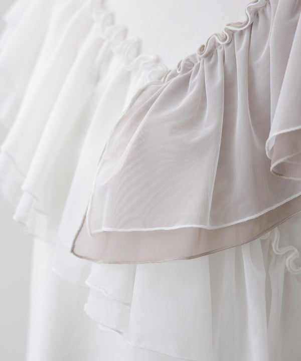 半袖フリルカットソー［4/30発送予定］