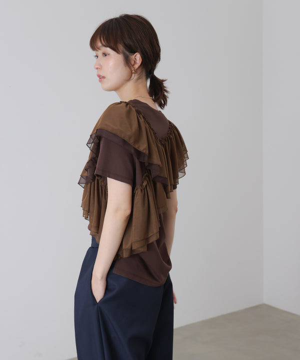 半袖フリルカットソー［4/30発送予定］