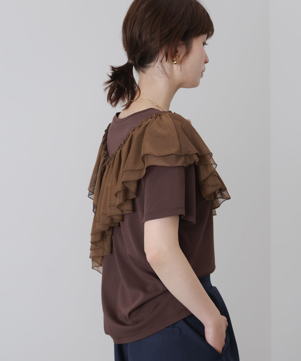 半袖フリルカットソー［4/30発送予定］
