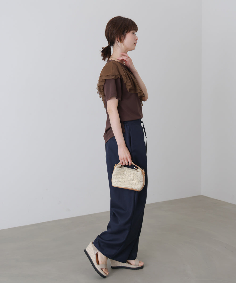 半袖フリルカットソー［4/30発送予定］