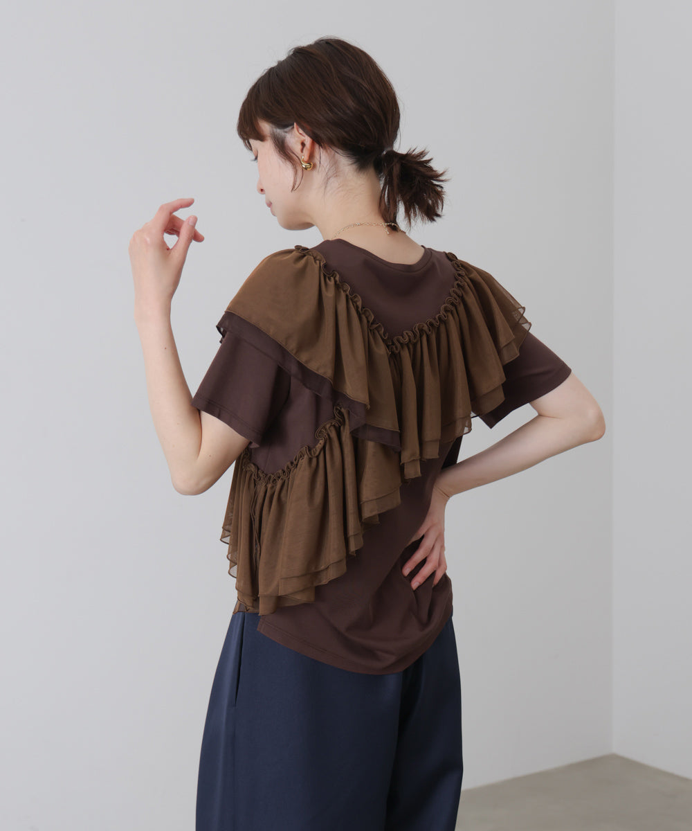 半袖フリルカットソー［4/30発送予定］