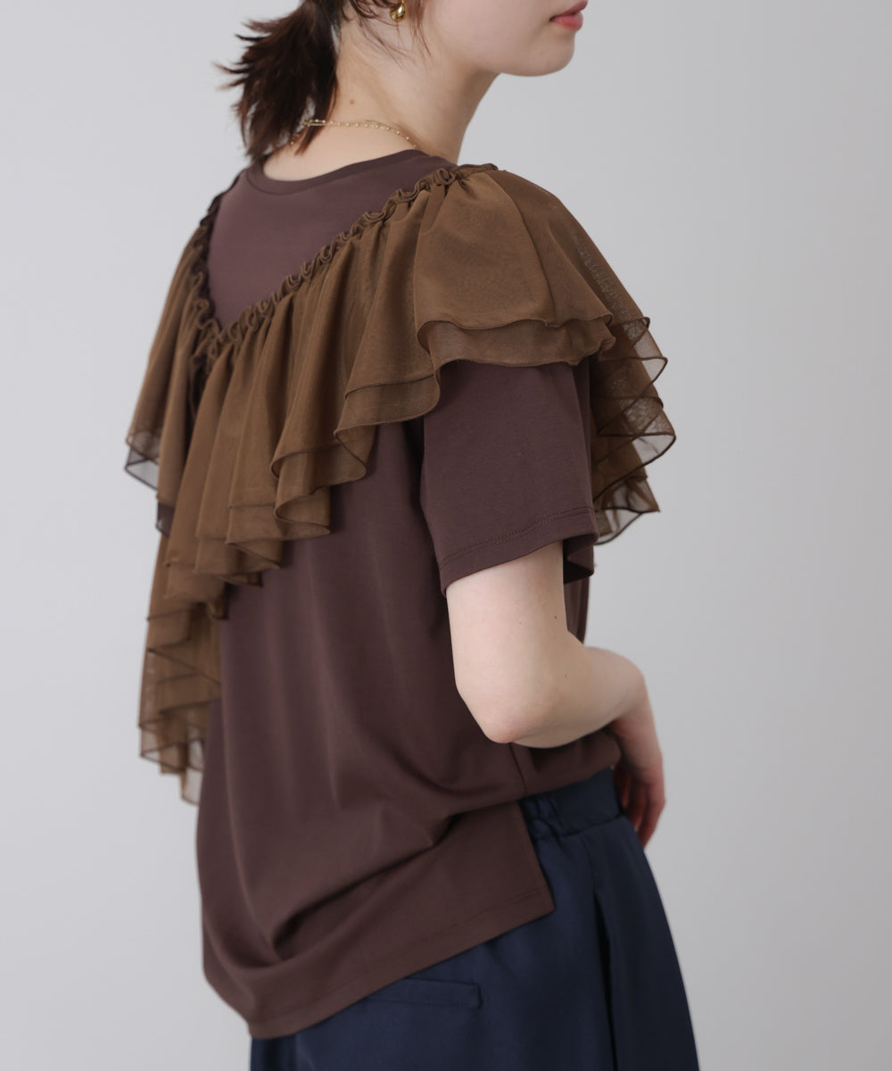 半袖フリルカットソー［4/30発送予定］