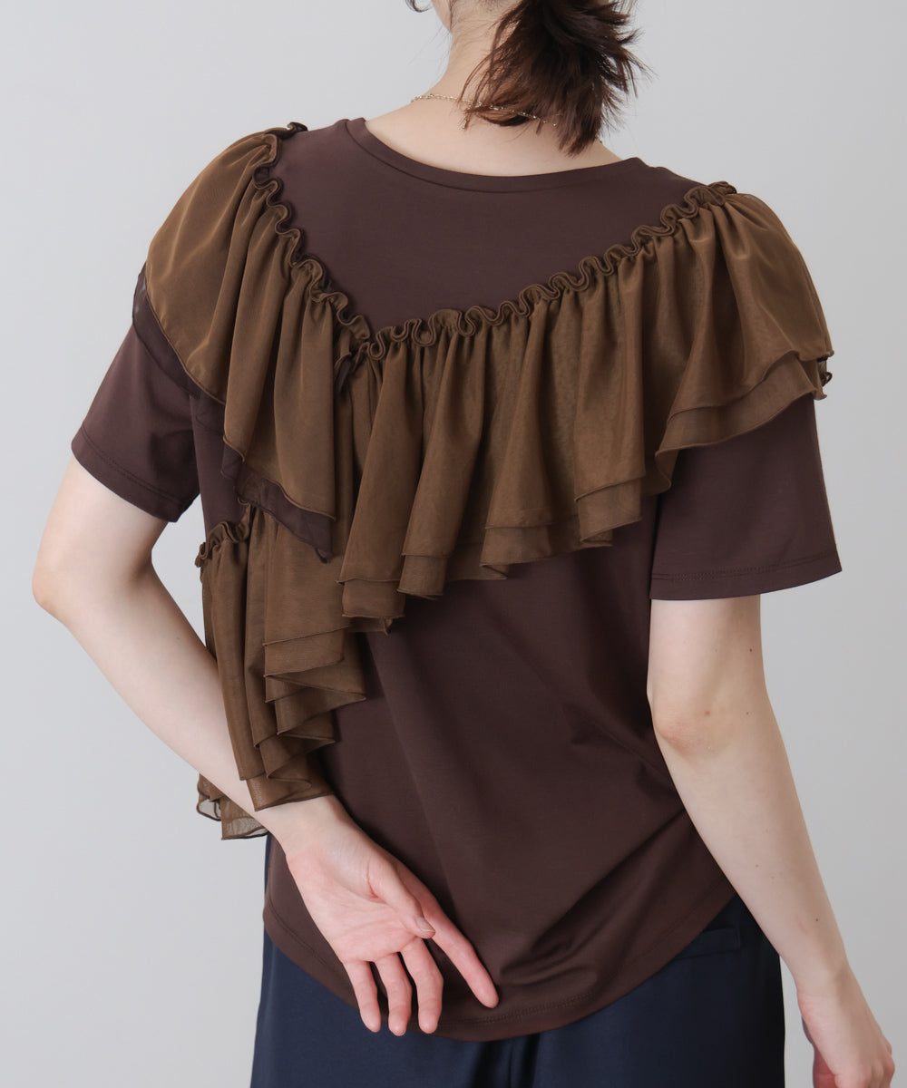 半袖フリルカットソー［4/30発送予定］