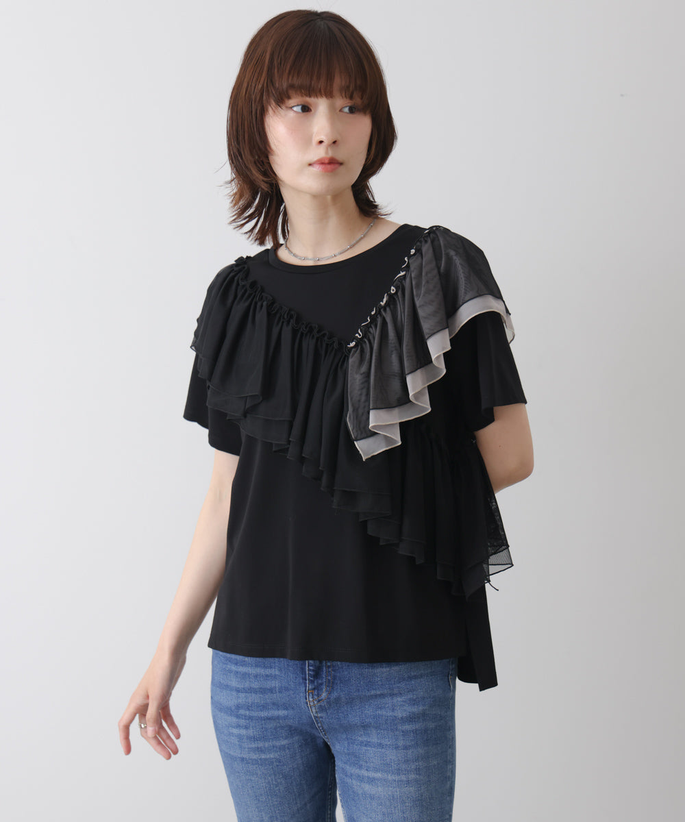 半袖フリルカットソー［4/30発送予定］