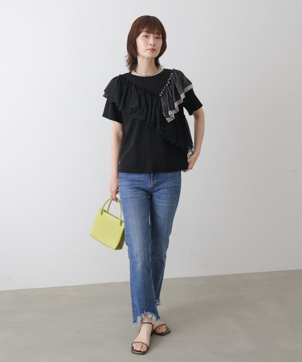 半袖フリルカットソー［4/30発送予定］