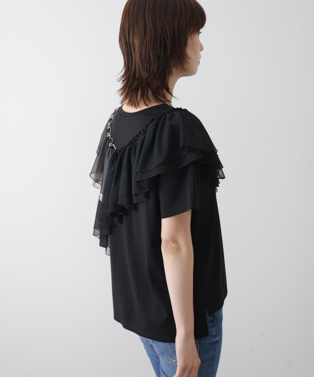 半袖フリルカットソー［4/30発送予定］