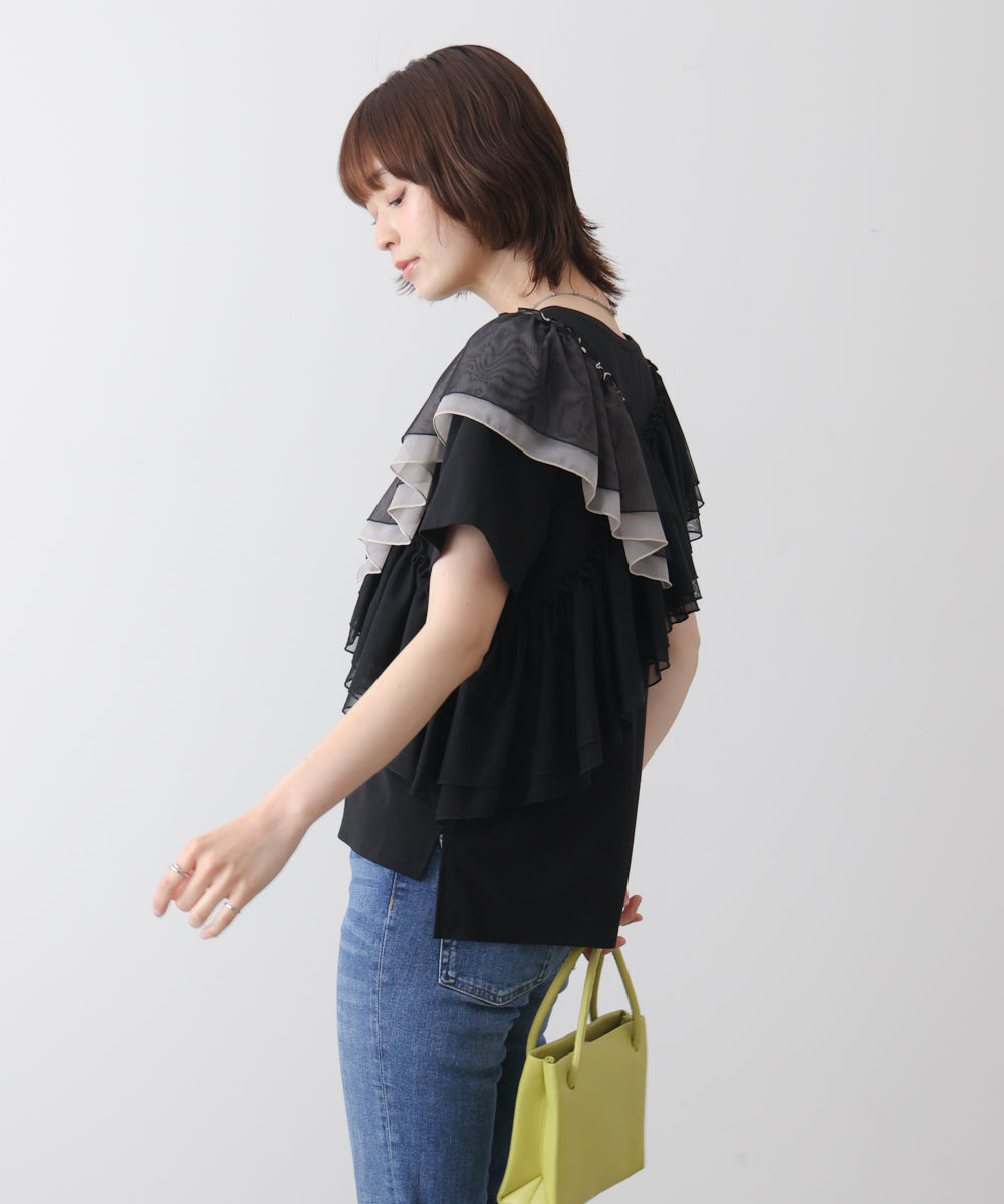 半袖フリルカットソー［4/30発送予定］