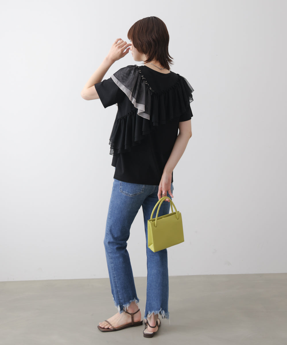 半袖フリルカットソー［4/30発送予定］