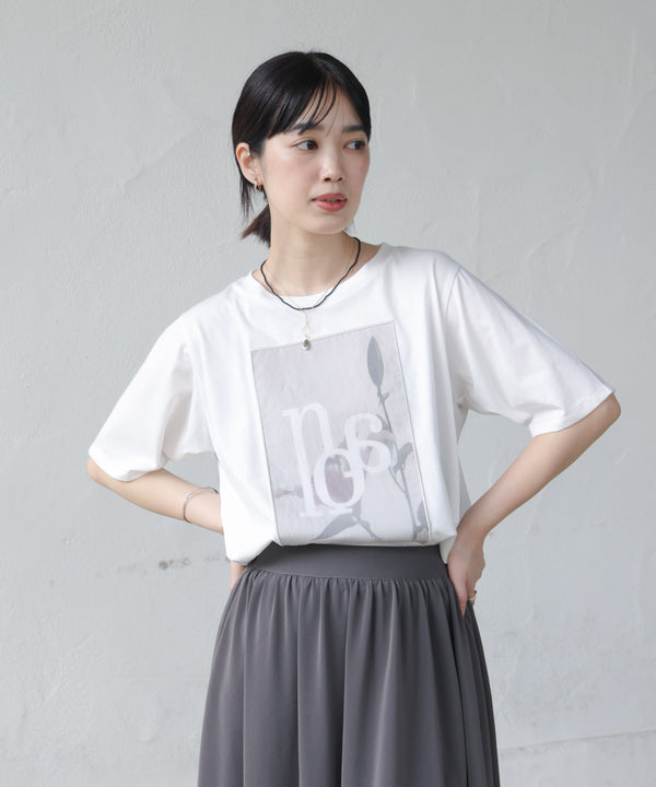 フラワーロゴプリントTee