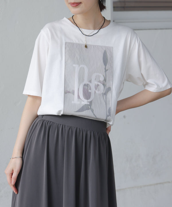 フラワーロゴプリントTee