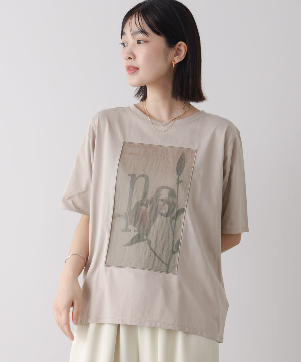 フラワーロゴプリントTee