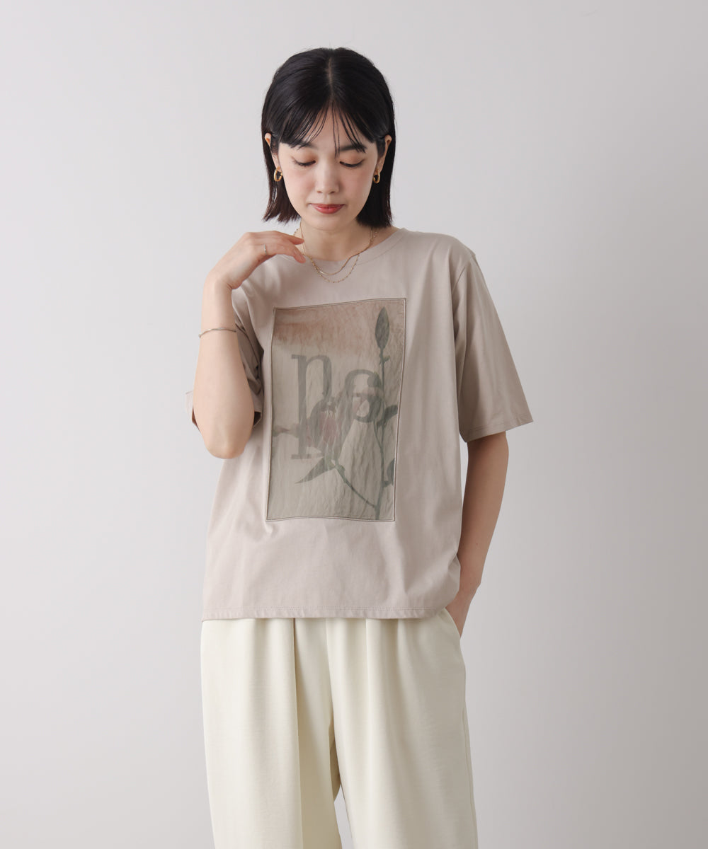 フラワーロゴプリントTee