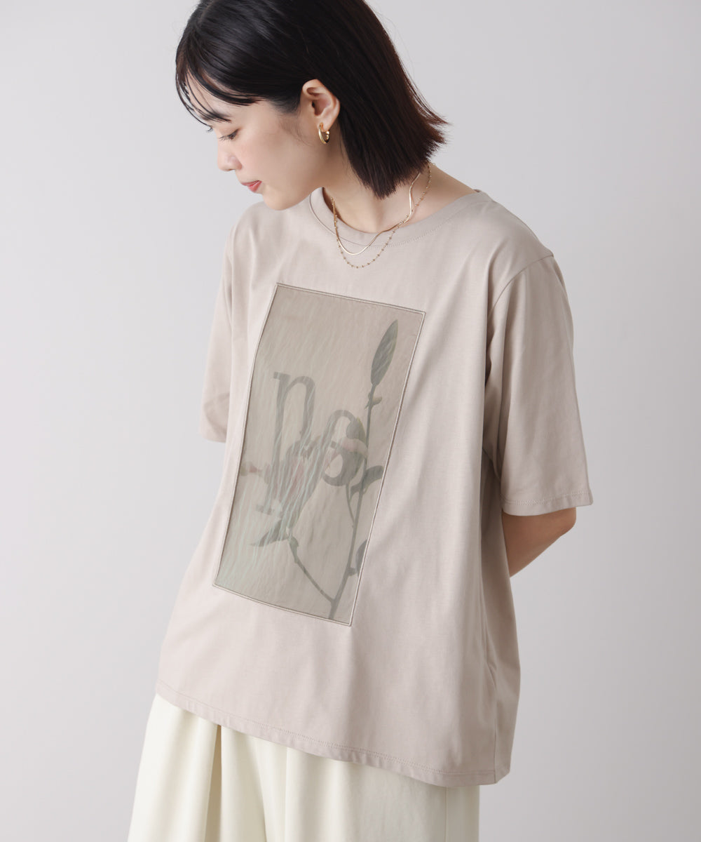 フラワーロゴプリントTee