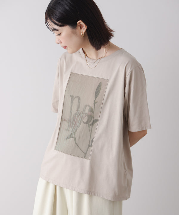 フラワーロゴプリントTee