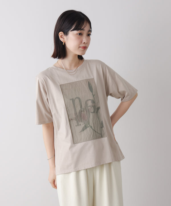 フラワーロゴプリントTee