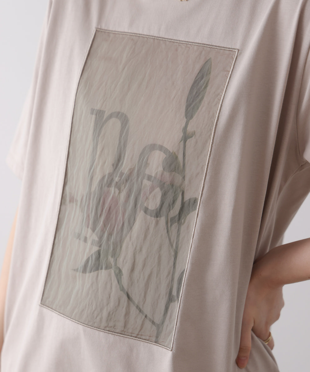 フラワーロゴプリントTee
