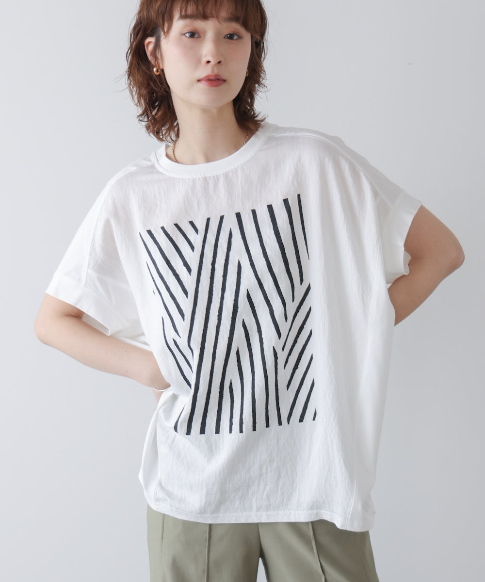 モノトーンゼブララインTシャツ