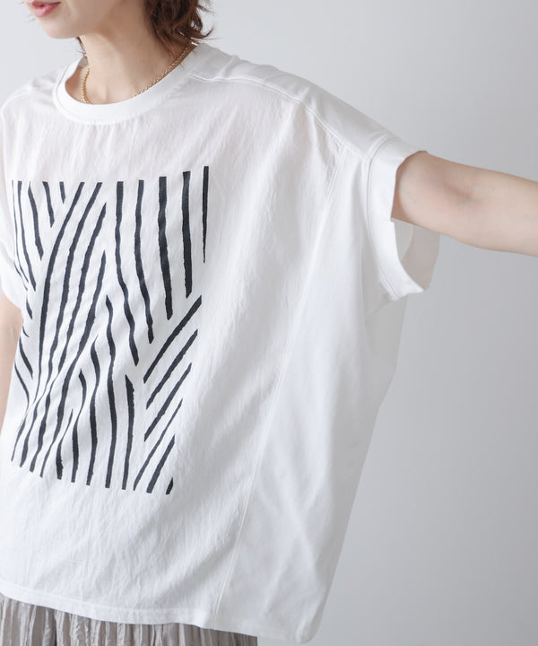 モノトーンゼブララインTシャツ
