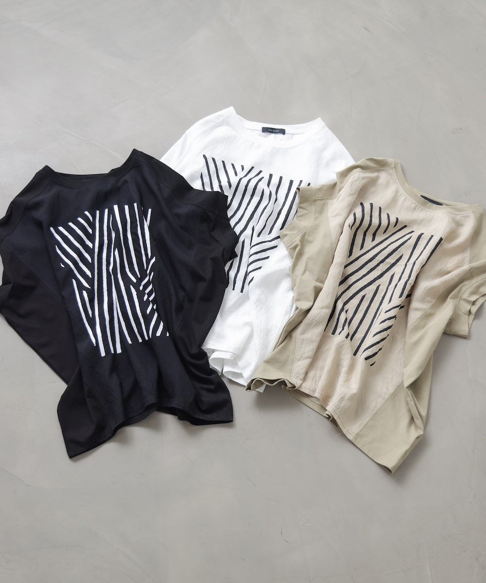 モノトーンゼブララインTシャツ