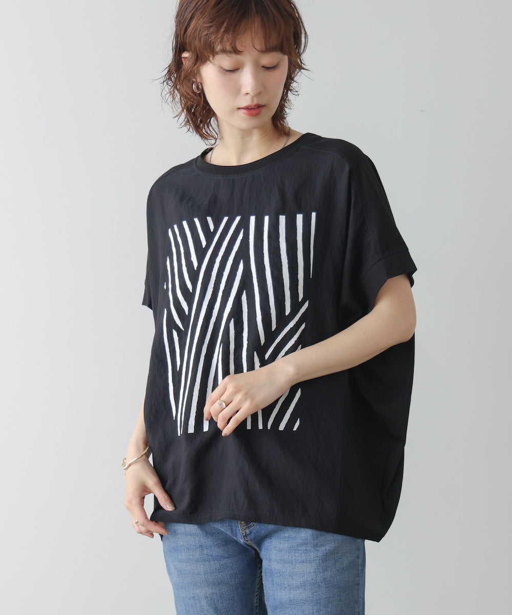 モノトーンゼブララインTシャツ