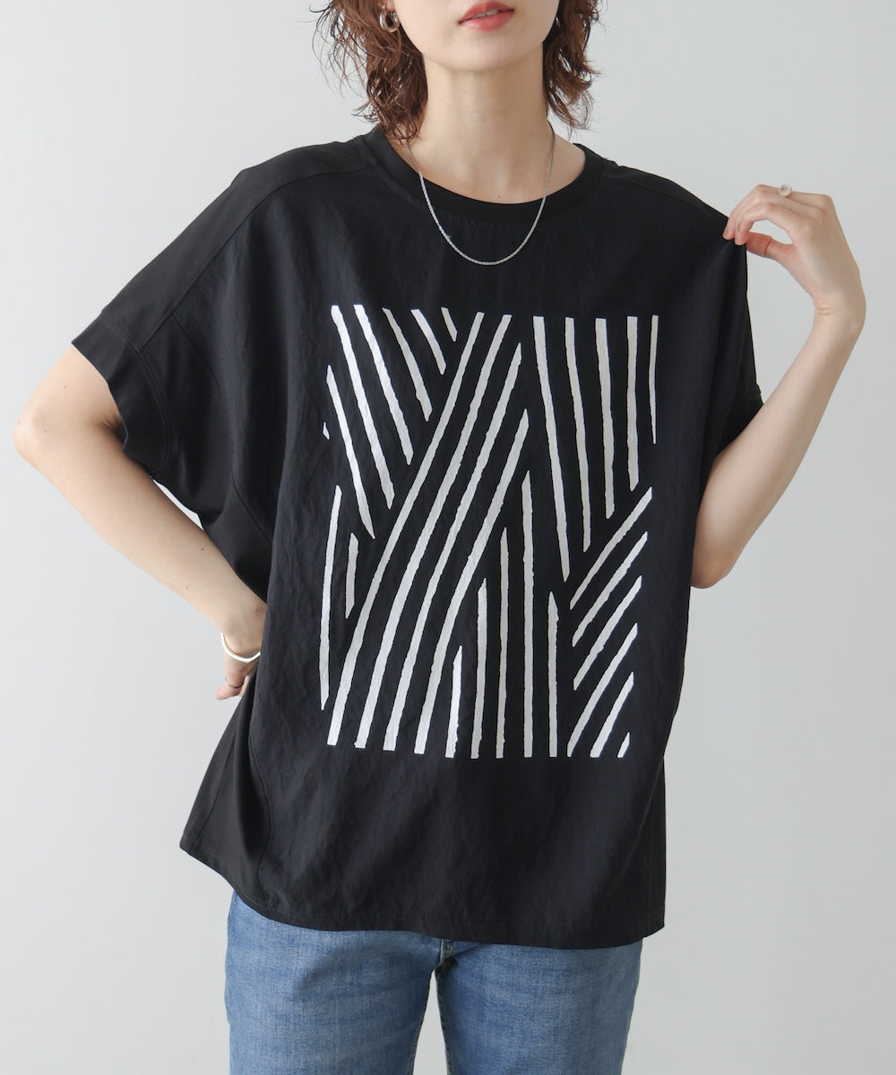 モノトーンゼブララインTシャツ