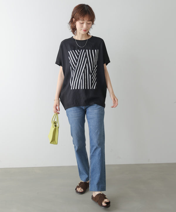 モノトーンゼブララインTシャツ