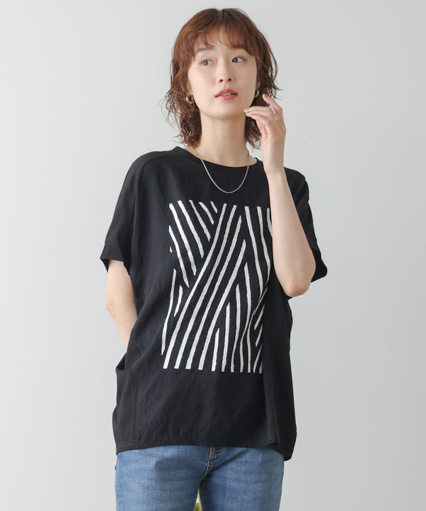 モノトーンゼブララインTシャツ
