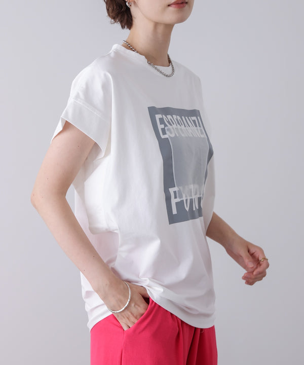 メタリックプリントＴシャツ