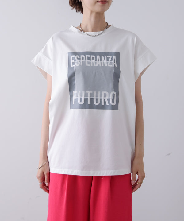 メタリックプリントＴシャツ