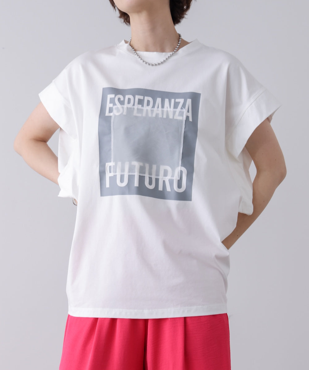 メタリックプリントＴシャツ