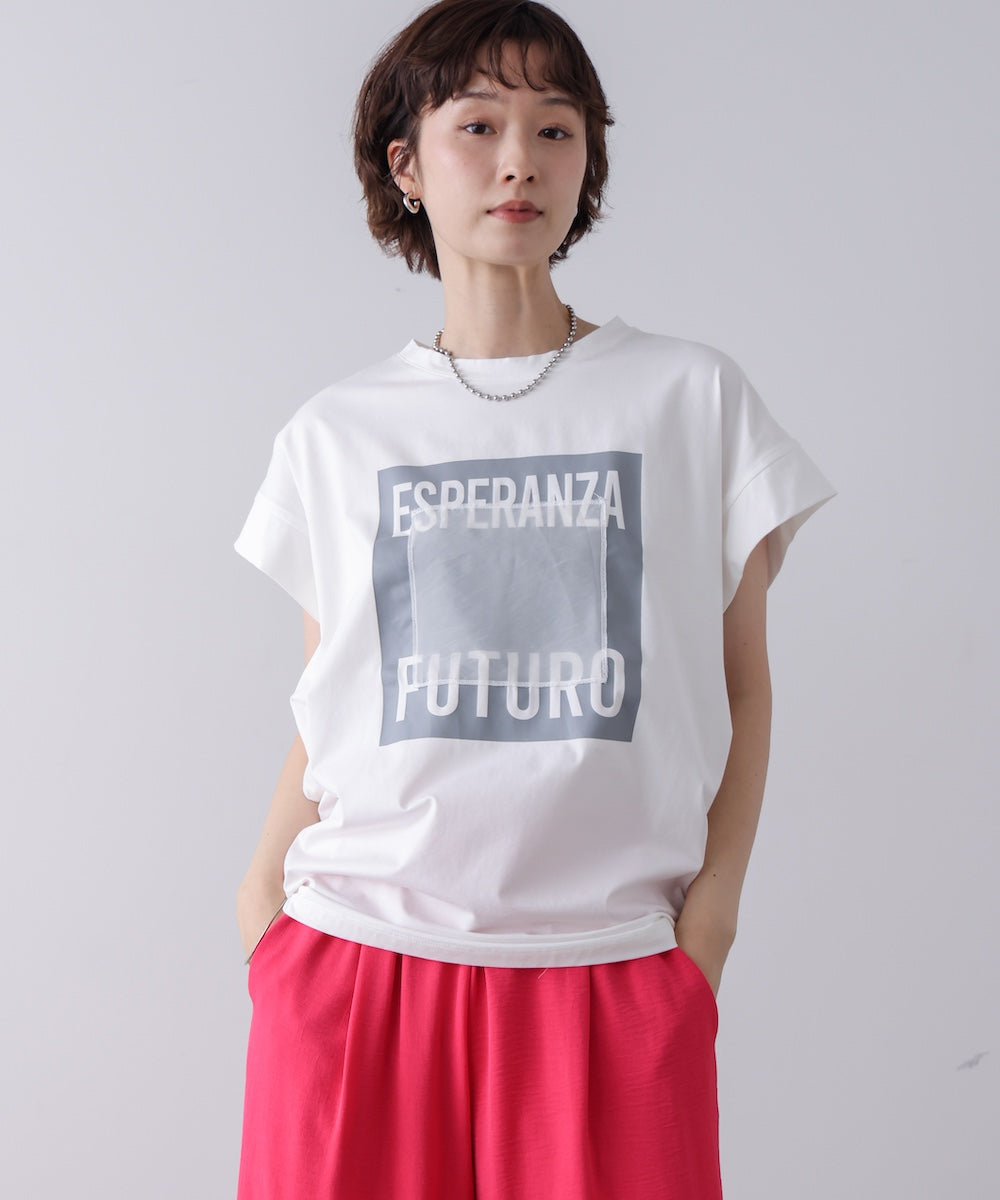 メタリックプリントＴシャツ