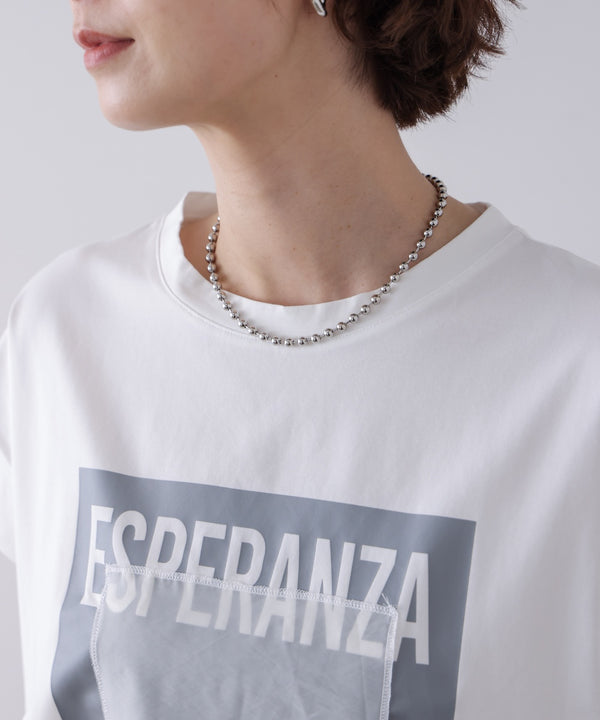 メタリックプリントＴシャツ