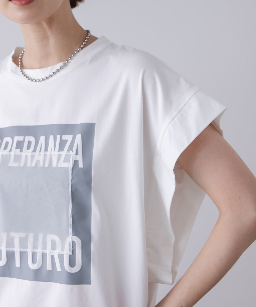 メタリックプリントＴシャツ