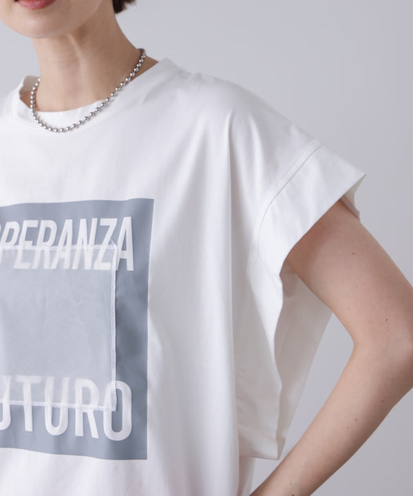 メタリックプリントＴシャツ