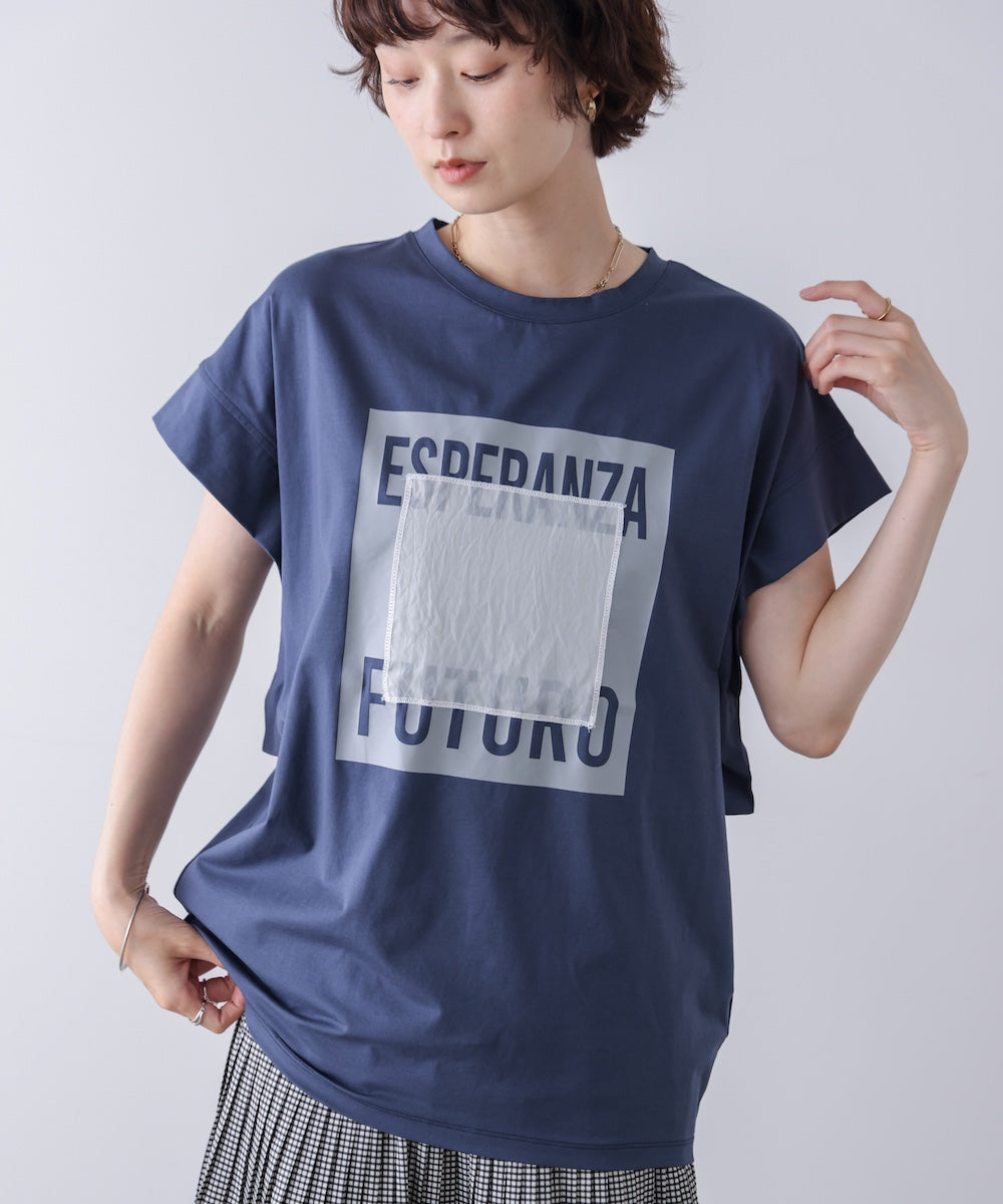 メタリックプリントＴシャツ
