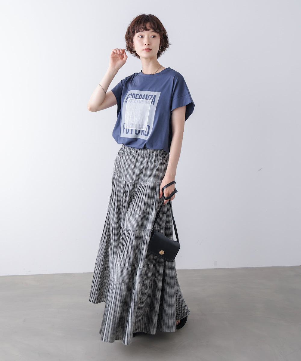 メタリックプリントＴシャツ