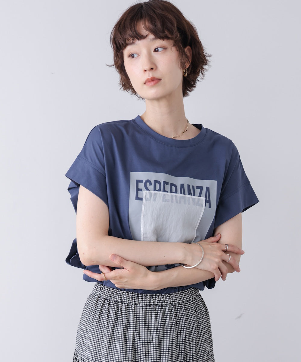 メタリックプリントＴシャツ