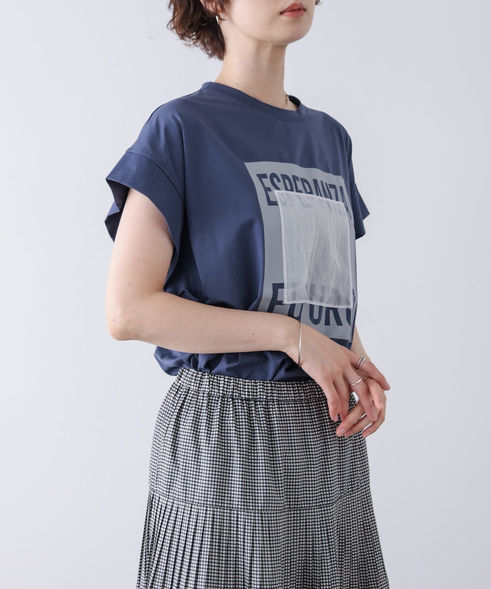 メタリックプリントＴシャツ