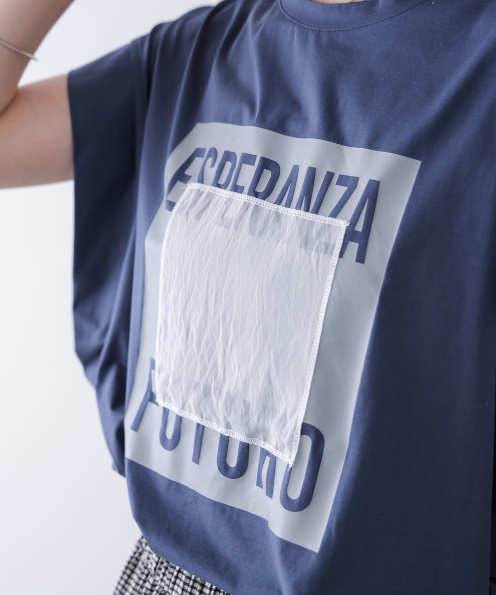 メタリックプリントＴシャツ