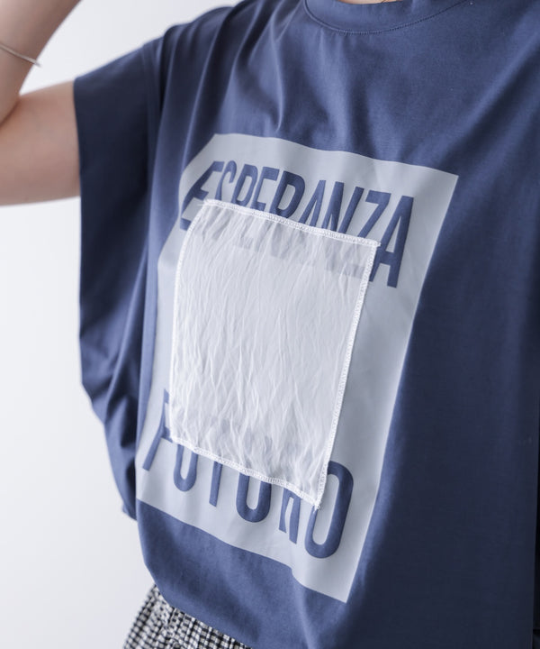 メタリックプリントＴシャツ
