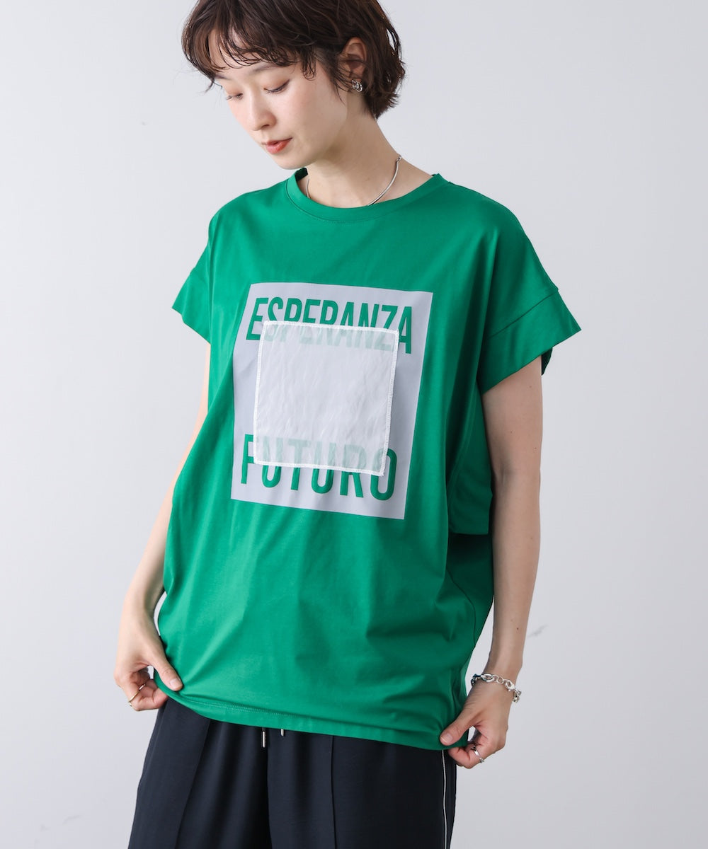 メタリックプリントＴシャツ
