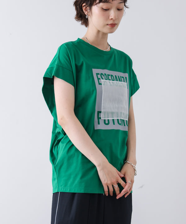 メタリックプリントＴシャツ