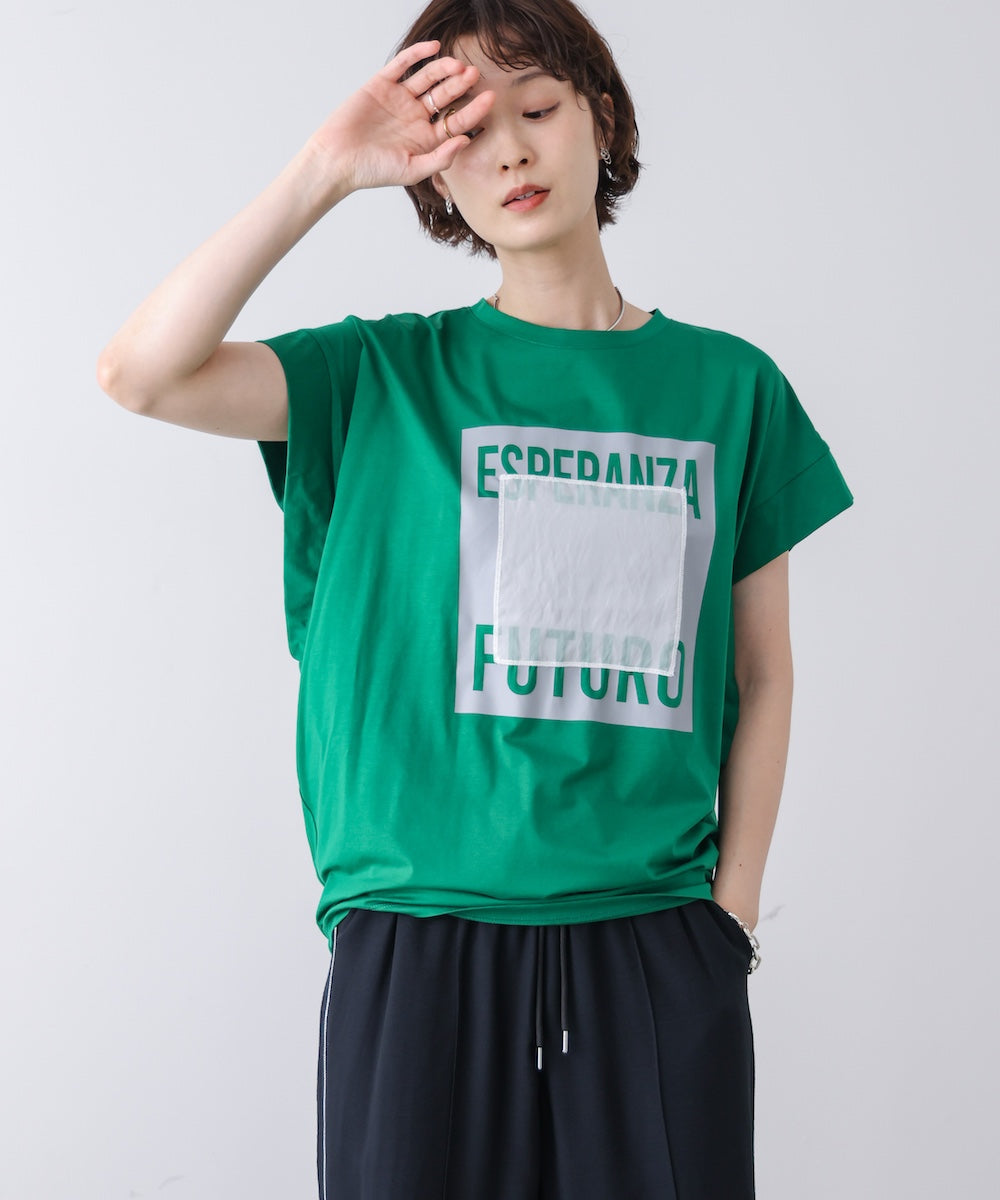メタリックプリントＴシャツ